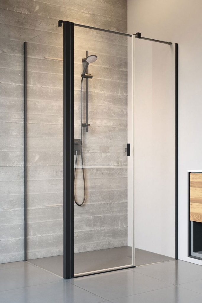 Radaway Nes Black KDS II drzwi prysznicowe 120 cm prawe czarny mat/szkło przezroczyste 10033120-54-01R