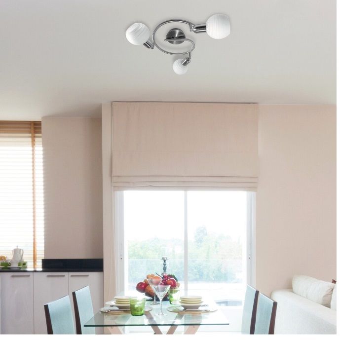 Rabalux Aurel lampa podsufitowa 3x40 W biała-chrom-satyna 6343