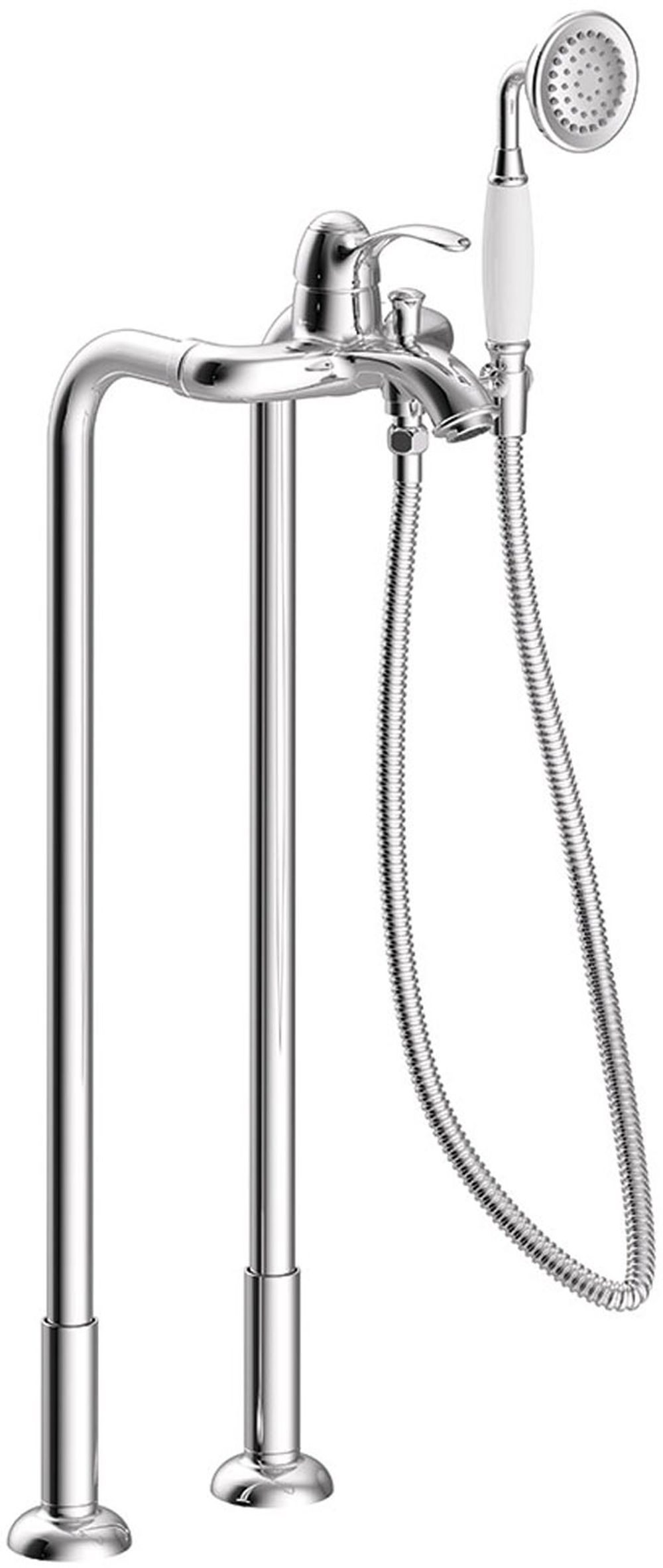 Tres Clasic bateria wannowo-prysznicowa wolnostojąca chrom 24219402