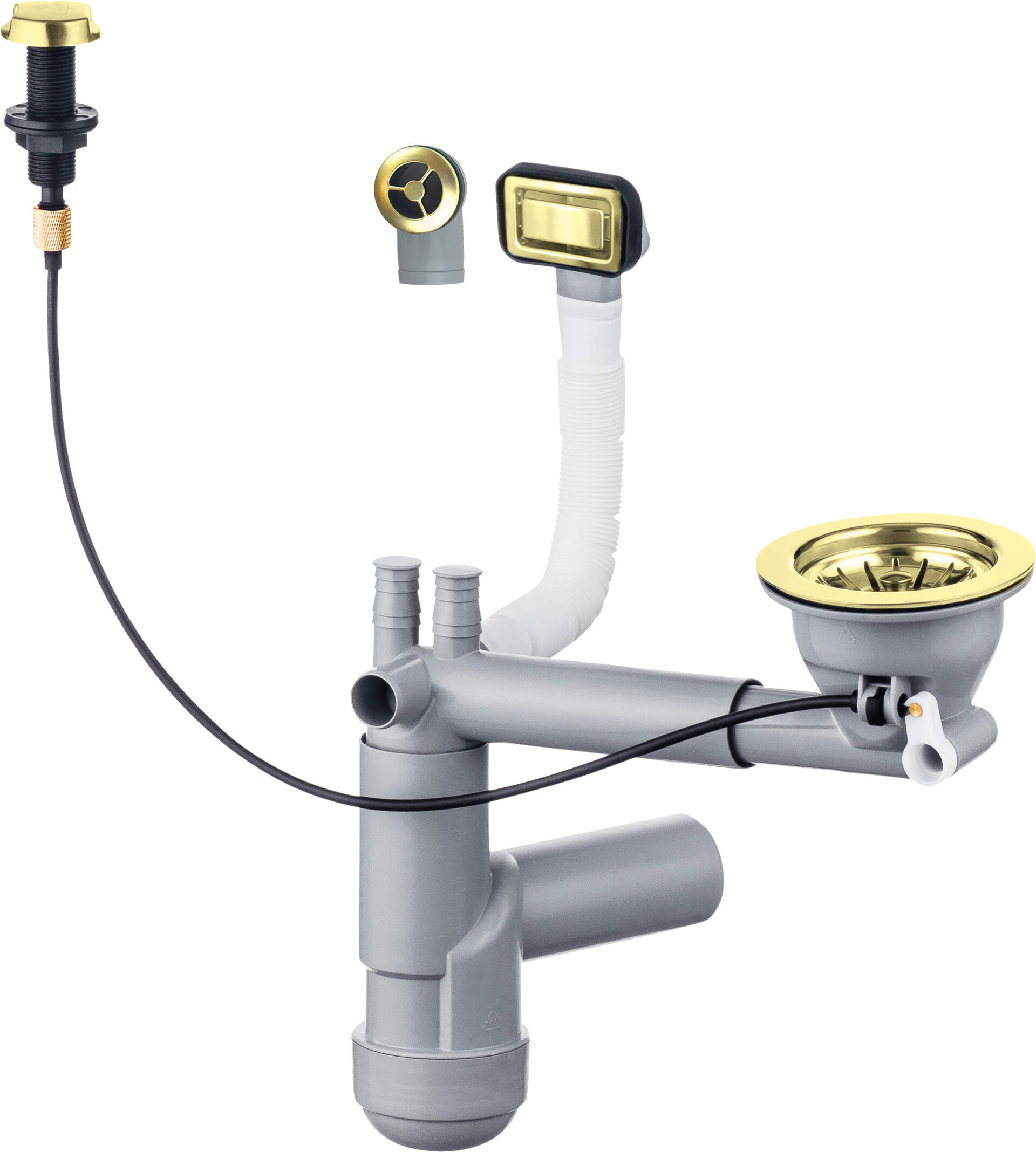 Deante Space Saver Lux syfon zlewozmywakowy złoty ZXYZ911