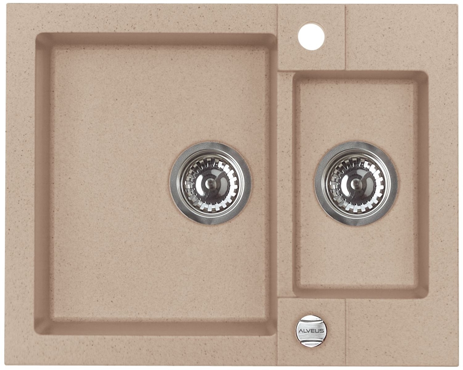 Alveus Rock'n'Roll Rock 80 zlewozmywak 60x50 cm 1.5-komorowy beżowy 1218055