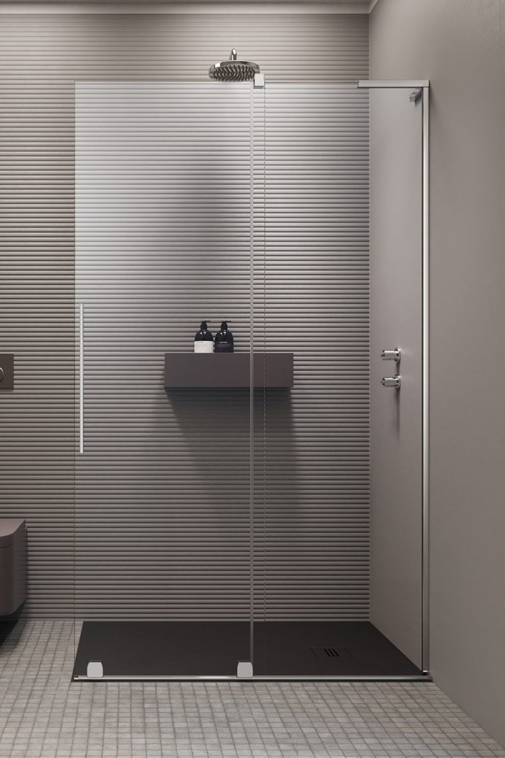 Radaway Furo SL Walk-In drzwi ze ścianką 120 cm prawe chrom połysk/szkło przezroczyste 10306638-01-01R/10110594-01-01