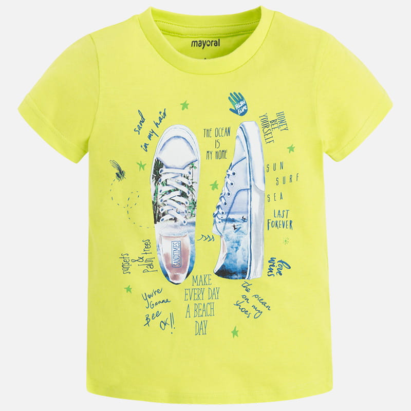 MAYORAL 3055 Koszulka bawełniana dla chłopca z nadrukiem
