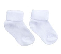 Białe skarpetki do chrztu