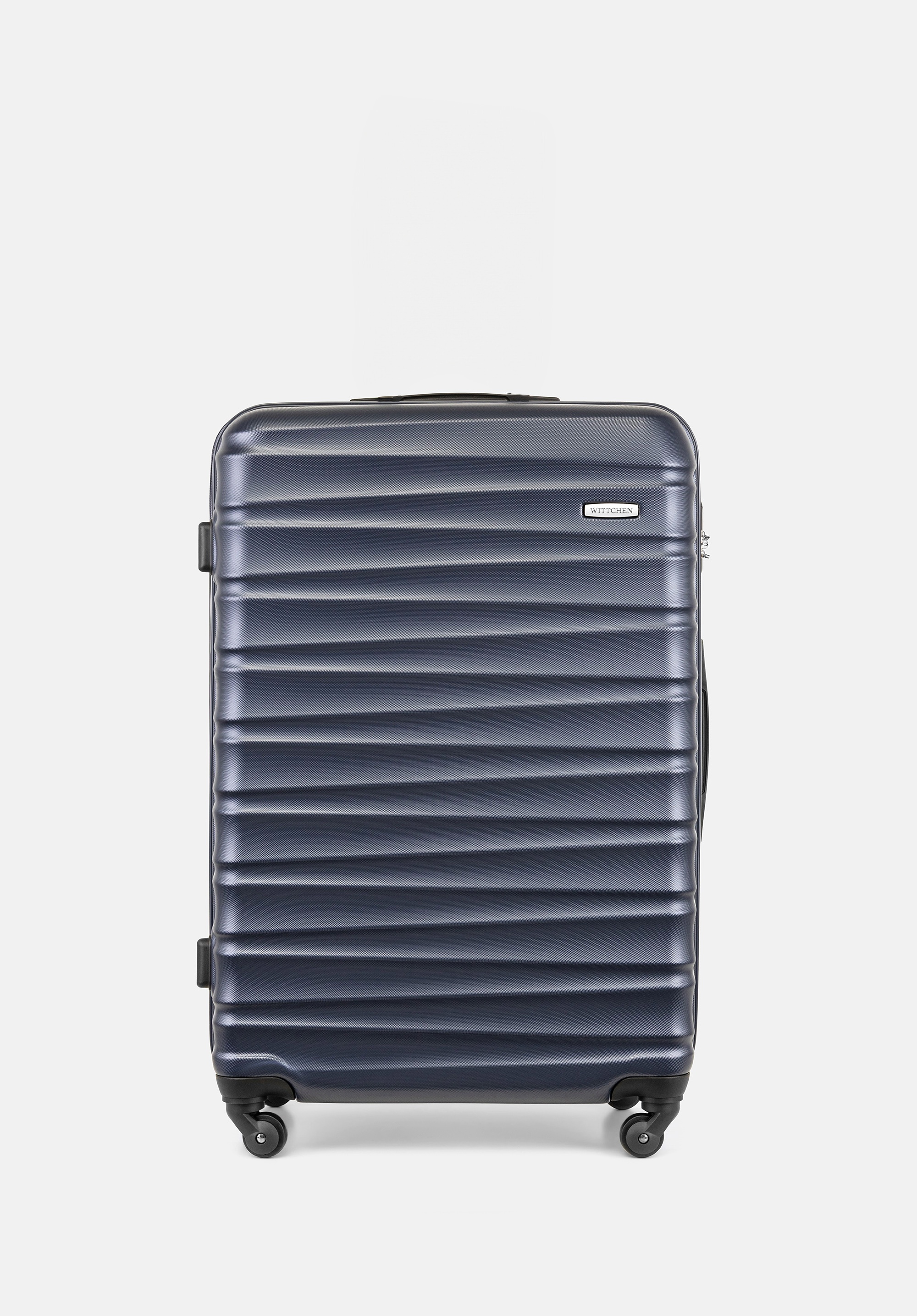 Duża walizka z ABS-u z żebrowaniem