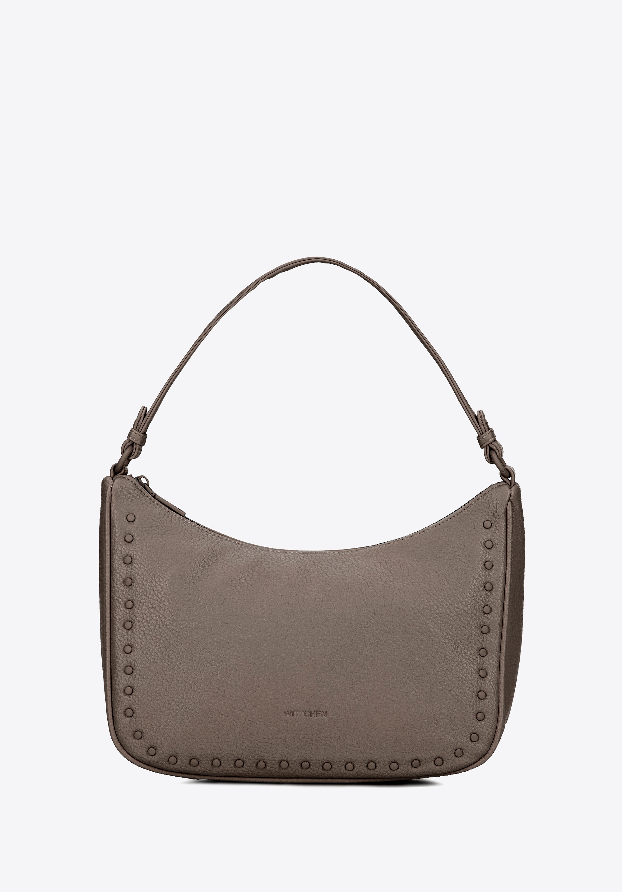 Damska torebka na ramię z imitacji skóry ciemny beż