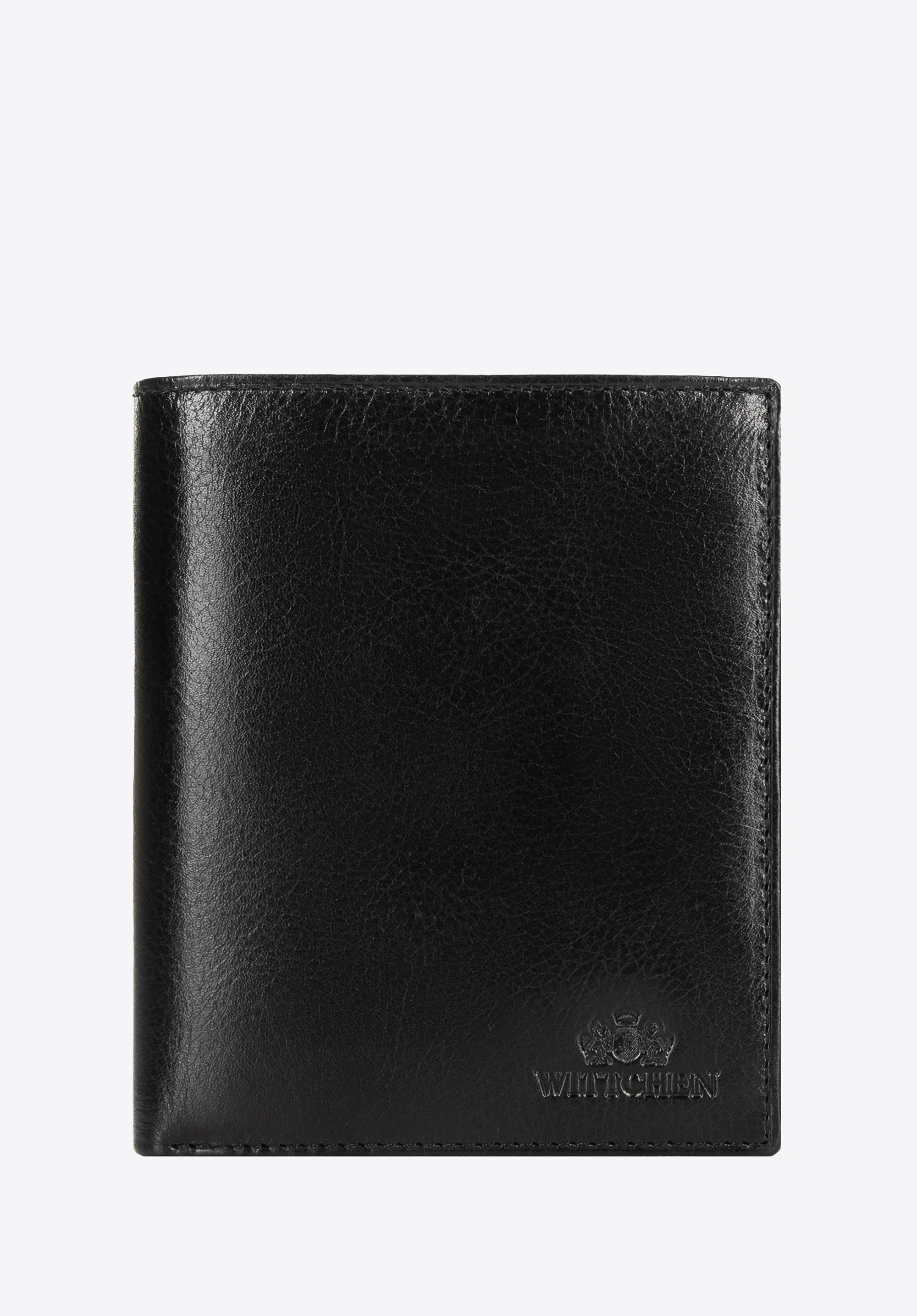 Męski portfel ze skóry prosty duży czarny