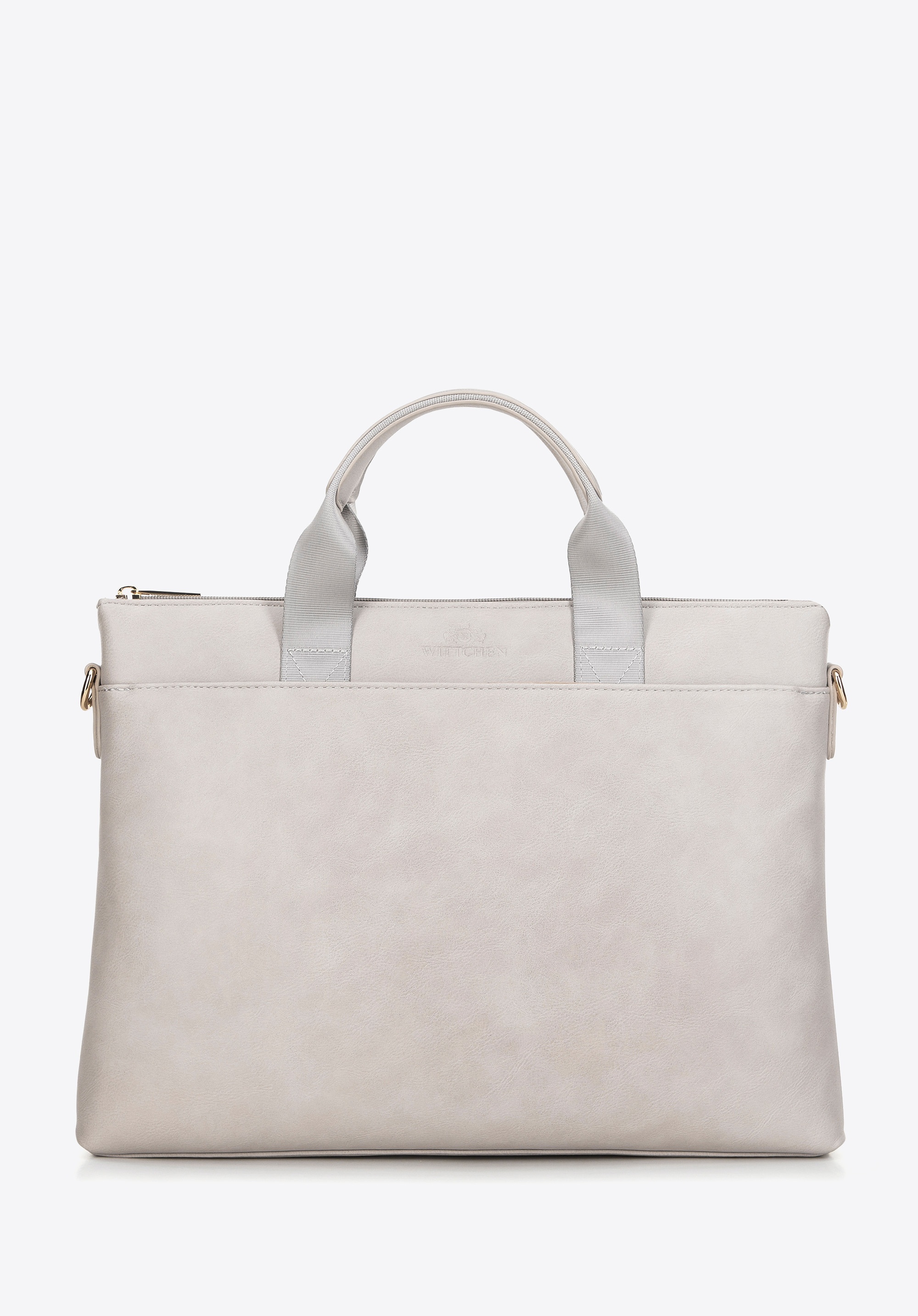 Torba na laptopa 15,6'' z ekoskóry beżowa