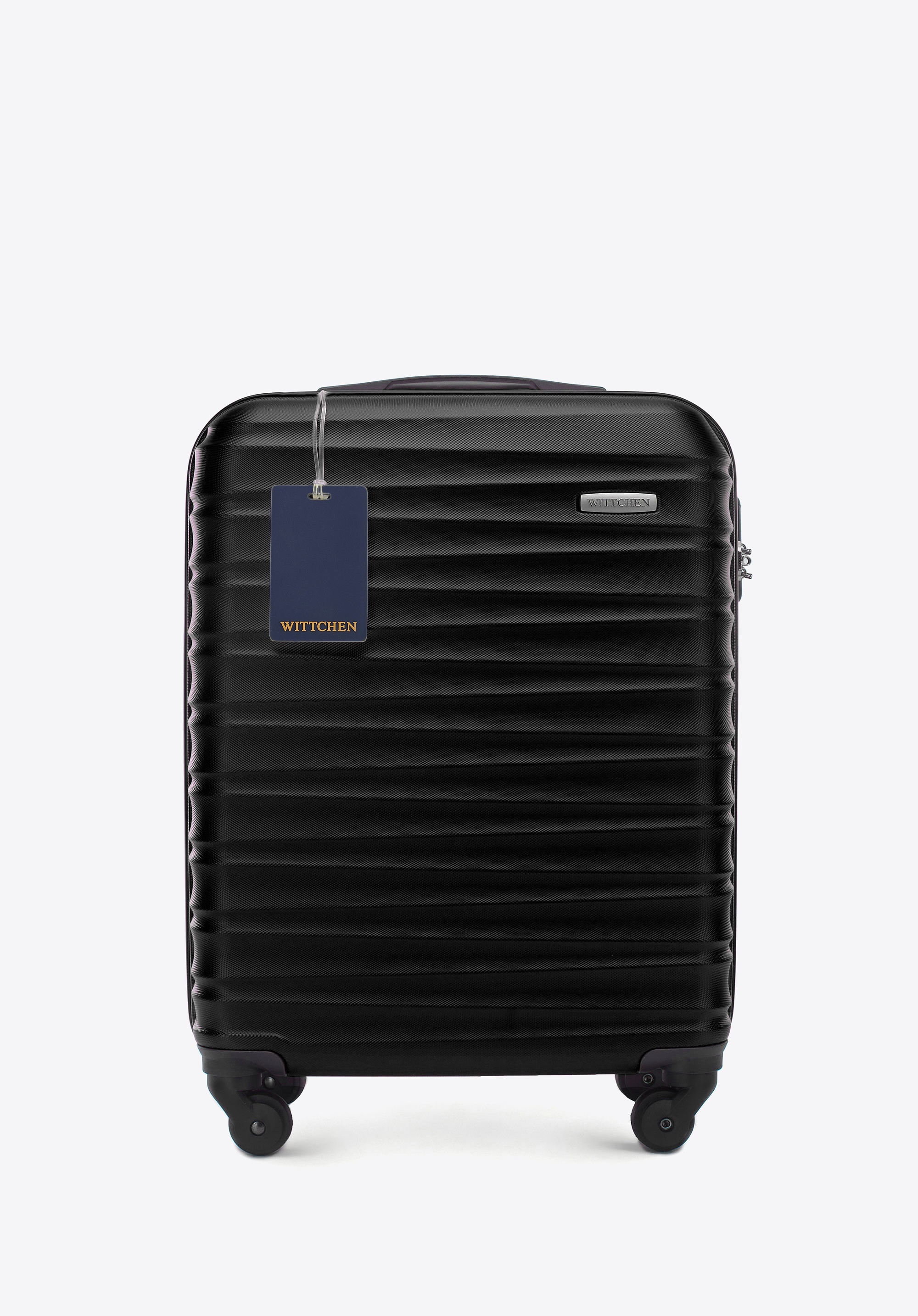 Mała walizka z ABS - u i identyfikator z logo WITTCHEN czarna