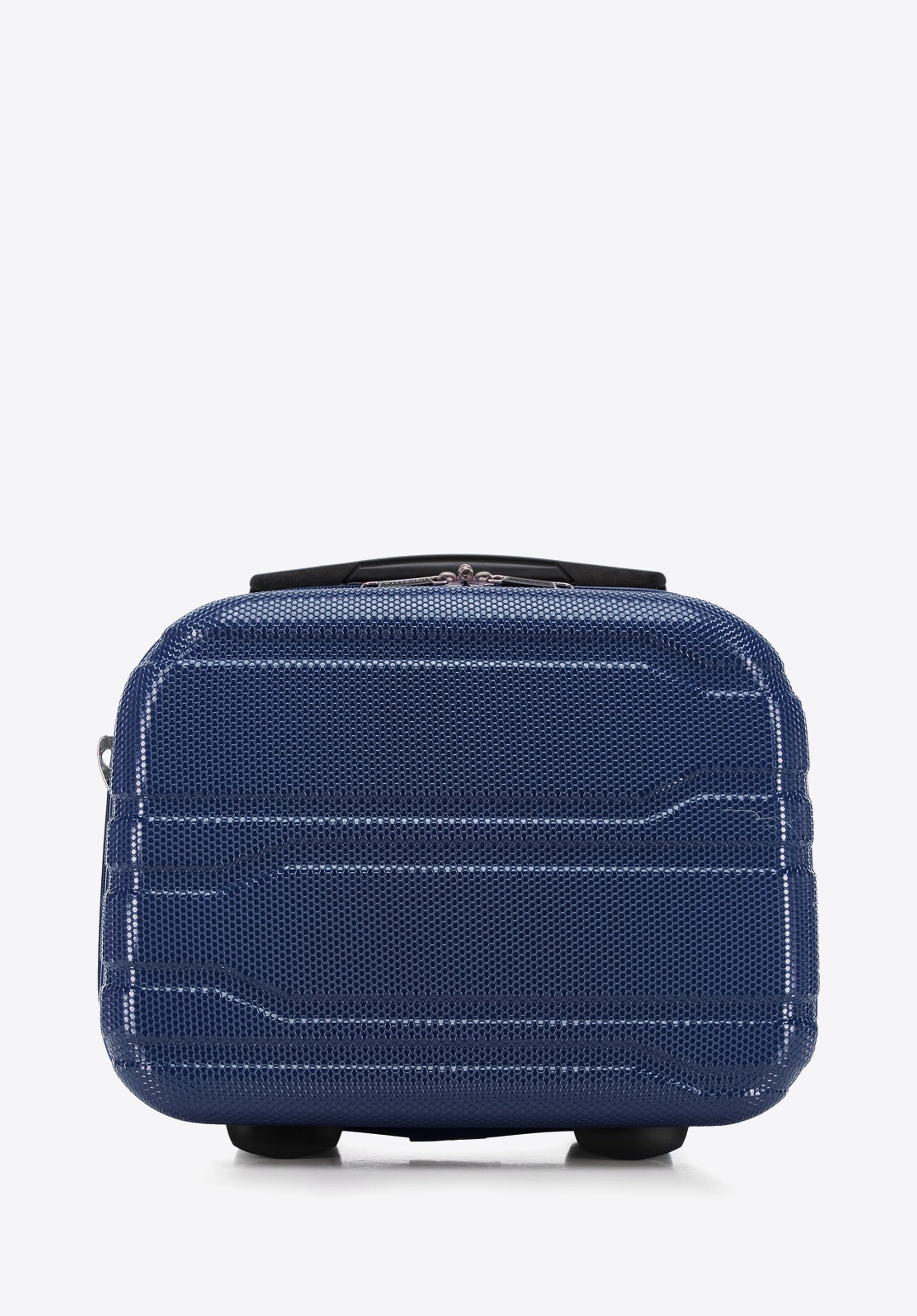 Kosmetyczka z polikarbonu tłoczona granatowa