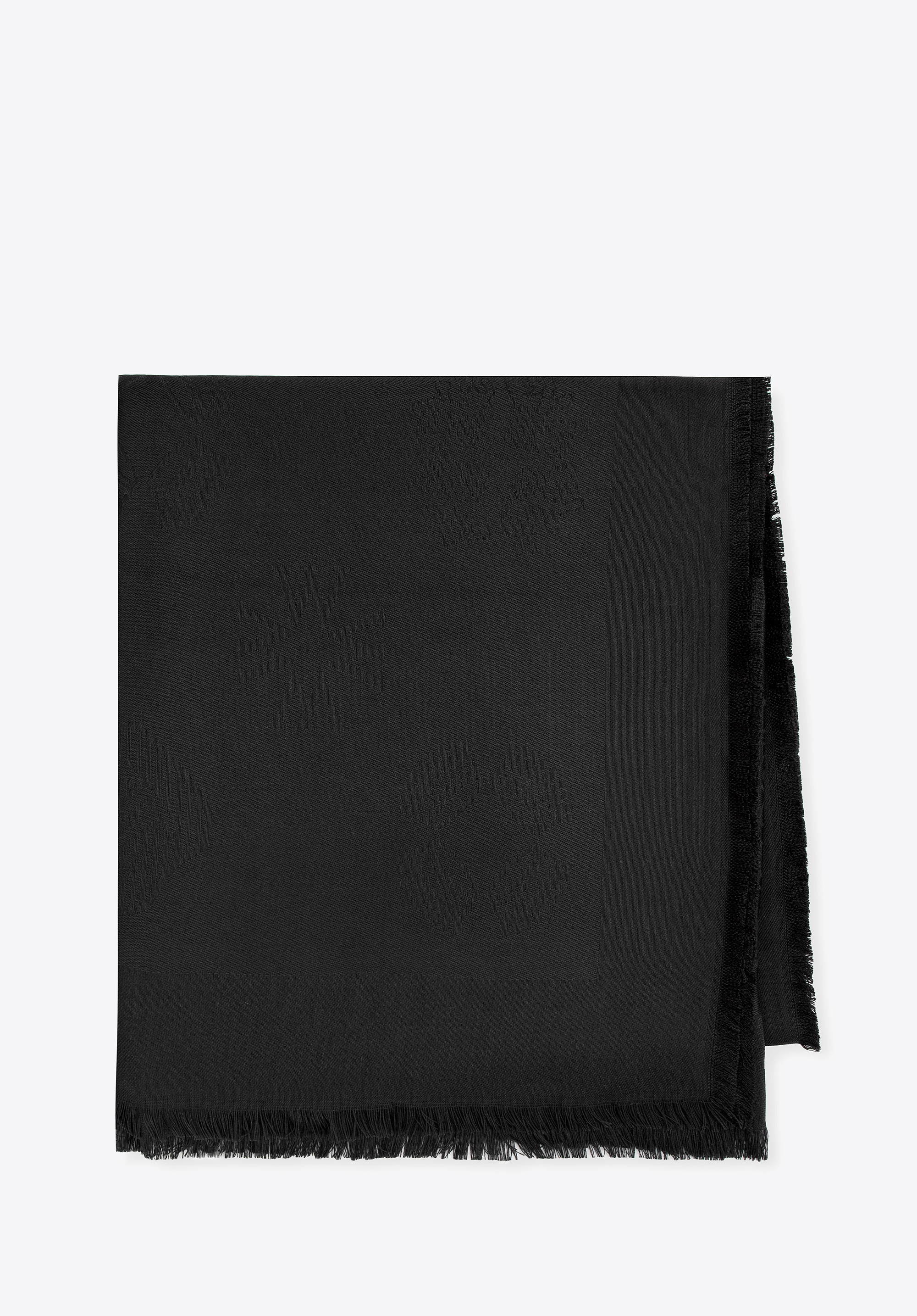 Damska chusta z bambusem w monogram czarna