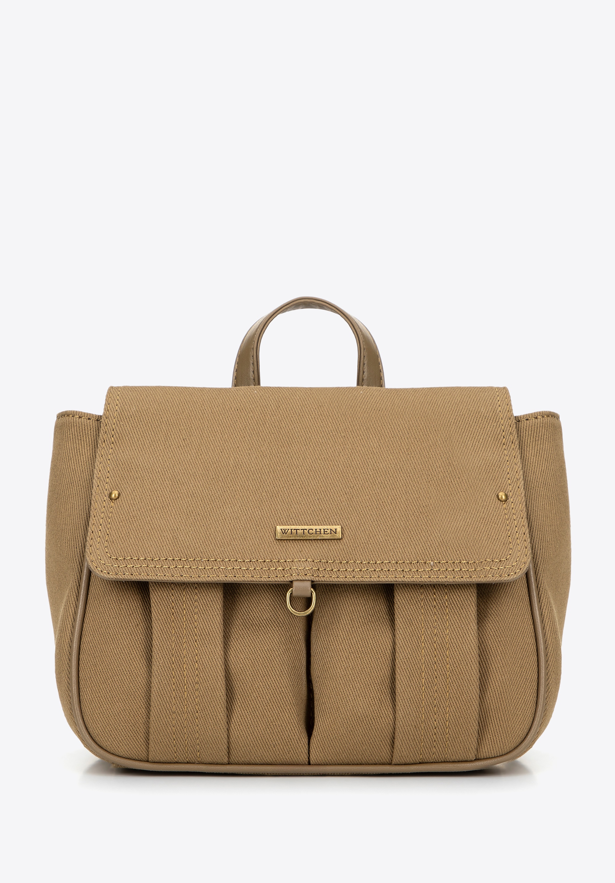 Miniplecak damski z klapą khaki