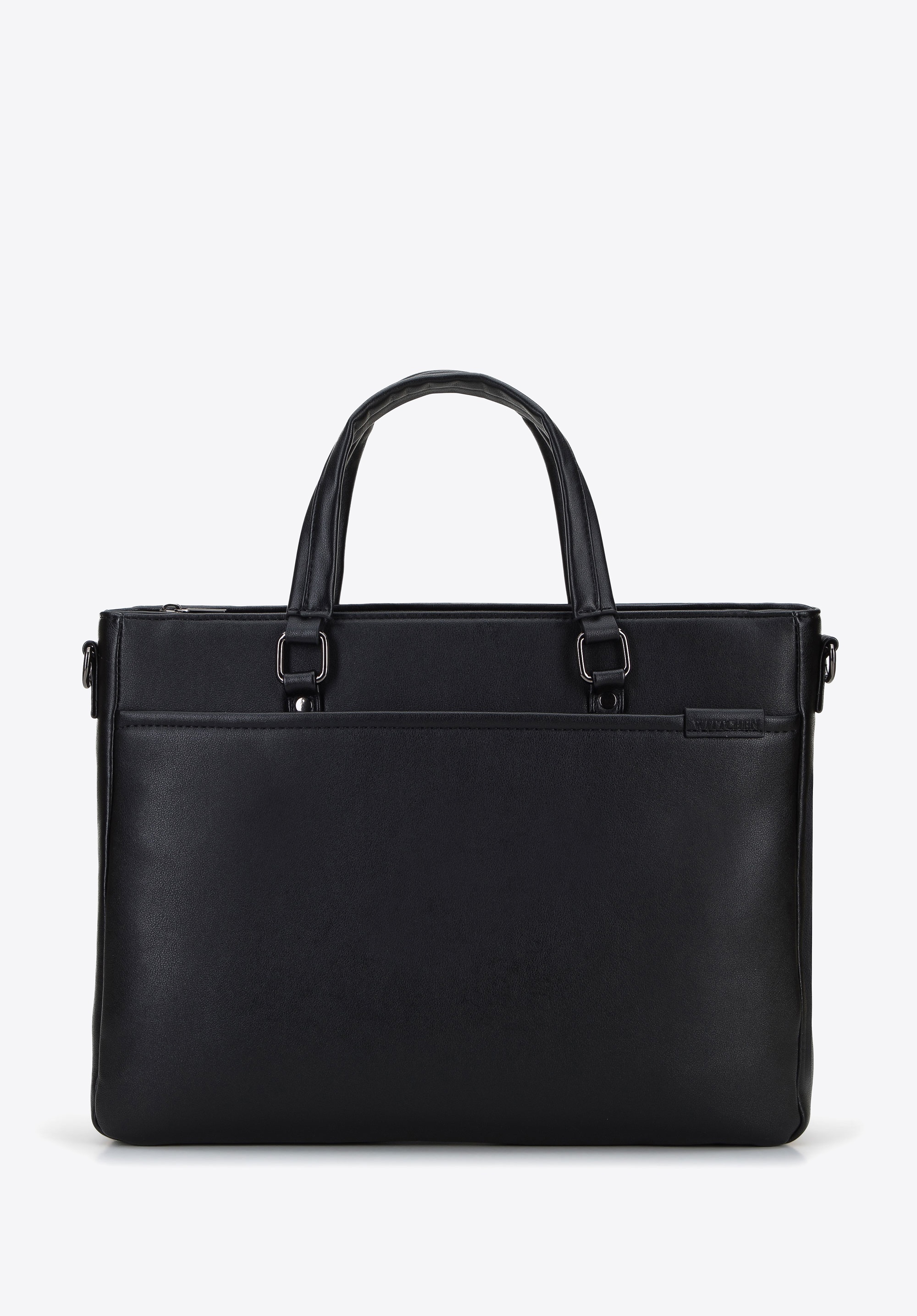 Torba na laptopa 13” z ekoskóry prosta czarna