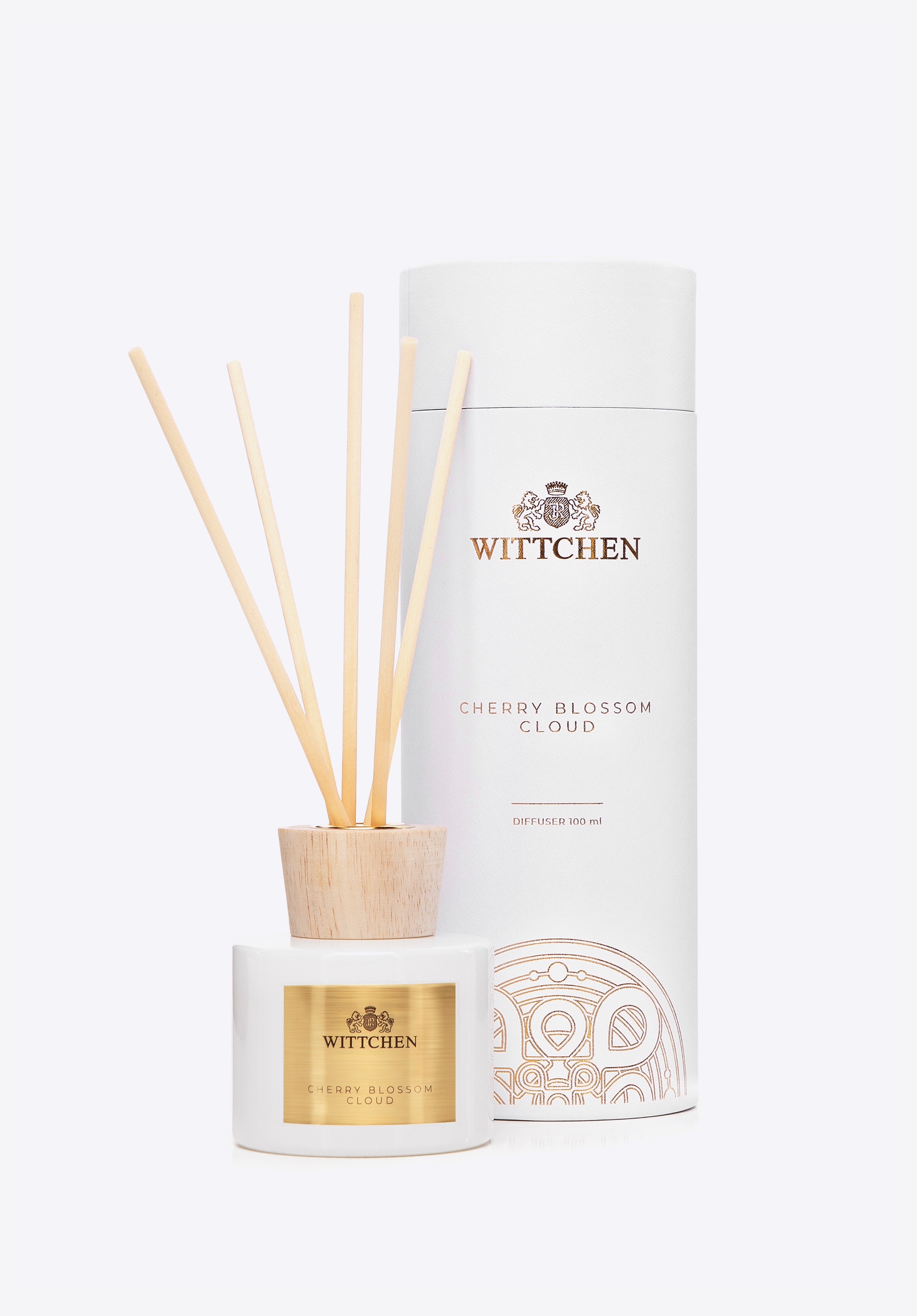 Szklany dyfuzor z patyczkami mały Cherry Blossom Cloud