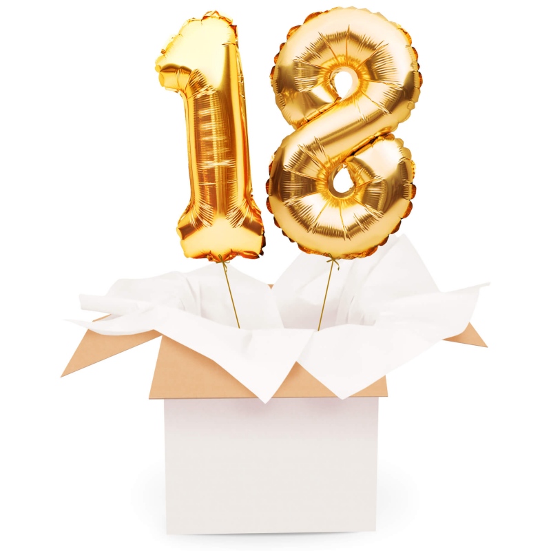 Kreator liczb z balonów, kolor złoty