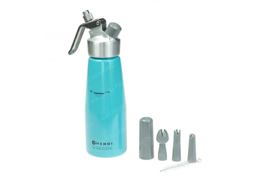 Syfon do bitej śmietany 0.5L turkusowy Hendi