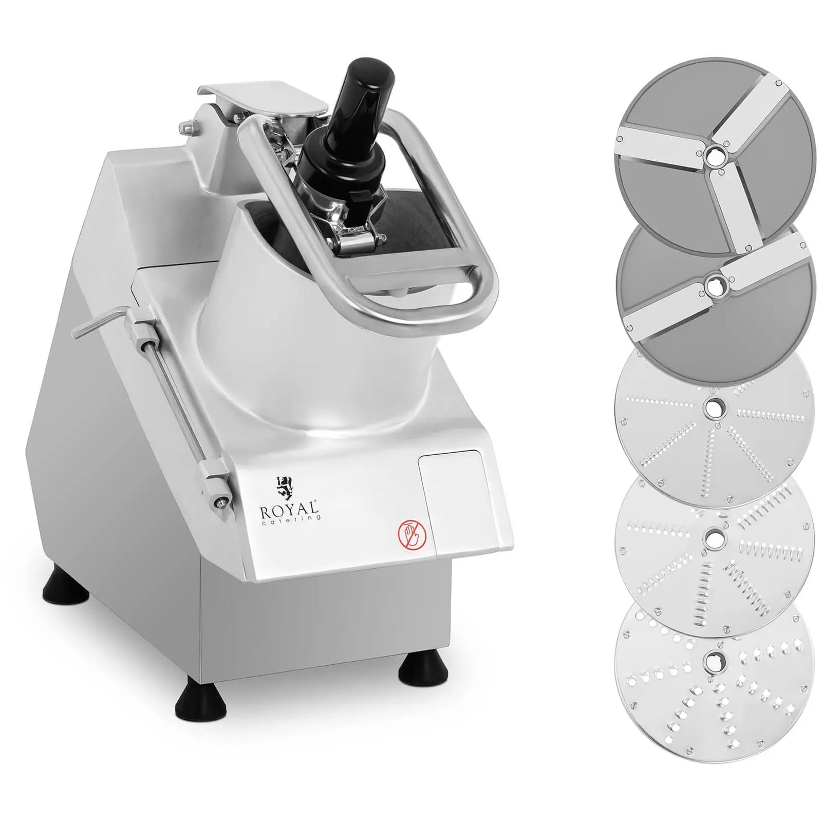 Profesjonalna szatkownica do warzyw z dużym otworem + 5 tarcz | 10011408