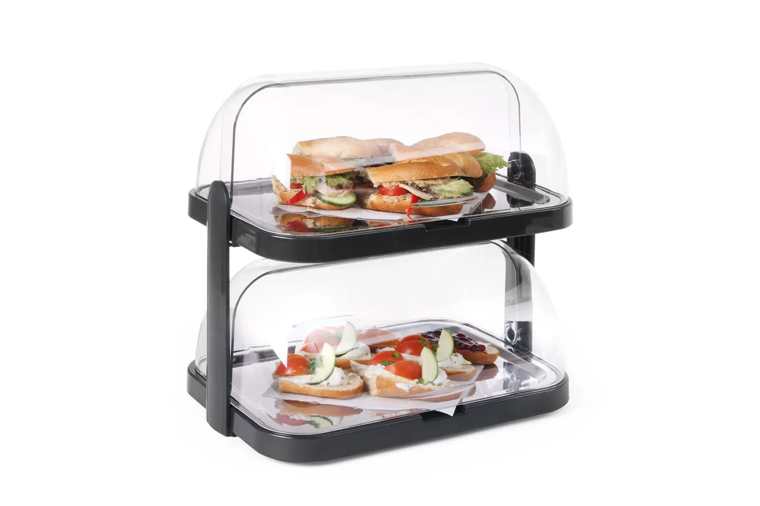 Podwójna witryna bufetowa, taca roll-top chłodząca | 871812