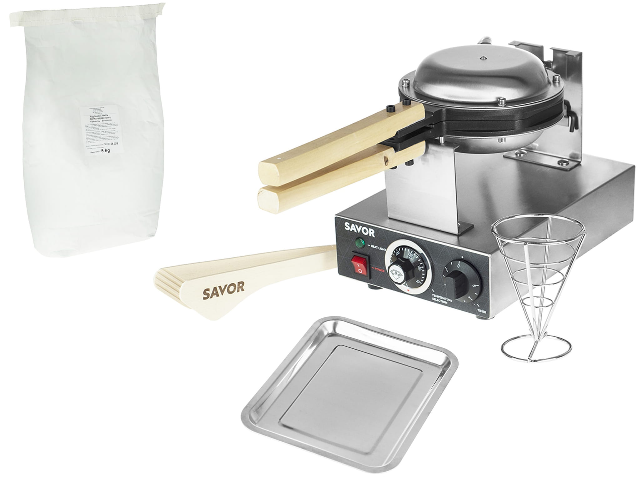 Zestaw gofrownica bąbelkowa + akcesoria + koncentrat