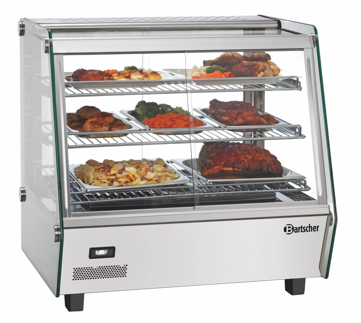 Witryna grzewcza z nawilżaniem 120L, stal szlachetna, Bartscher