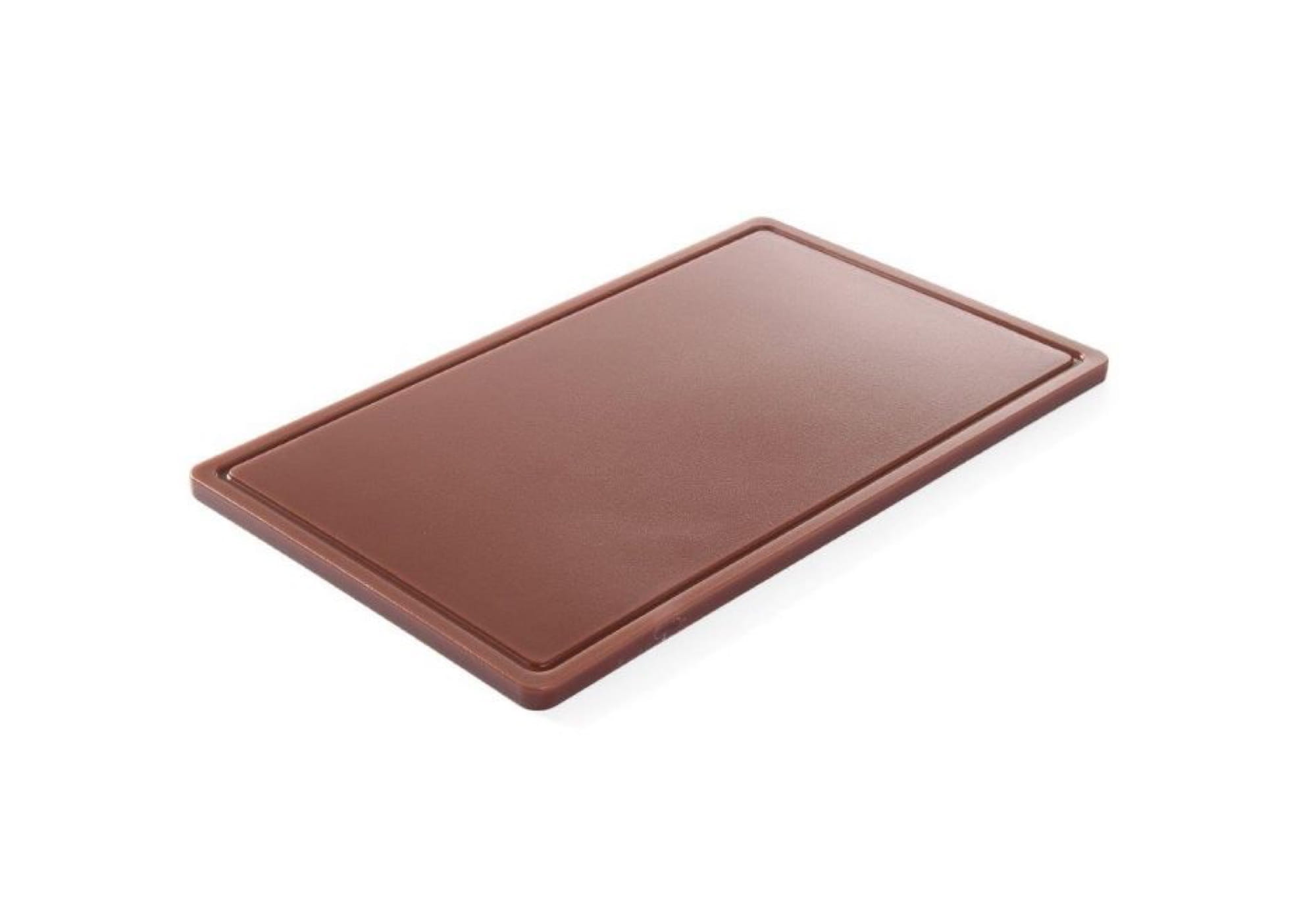 Deska do krojenia HACCP GN 1/1 z rowkiem brązowa Hendi