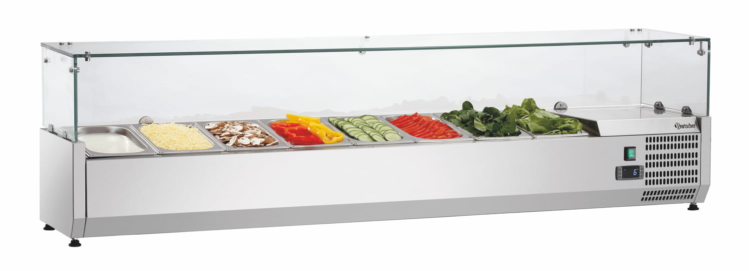 Nadstawa chłodnicza z osłoną 8 x GN 1/4 | GL4-1801