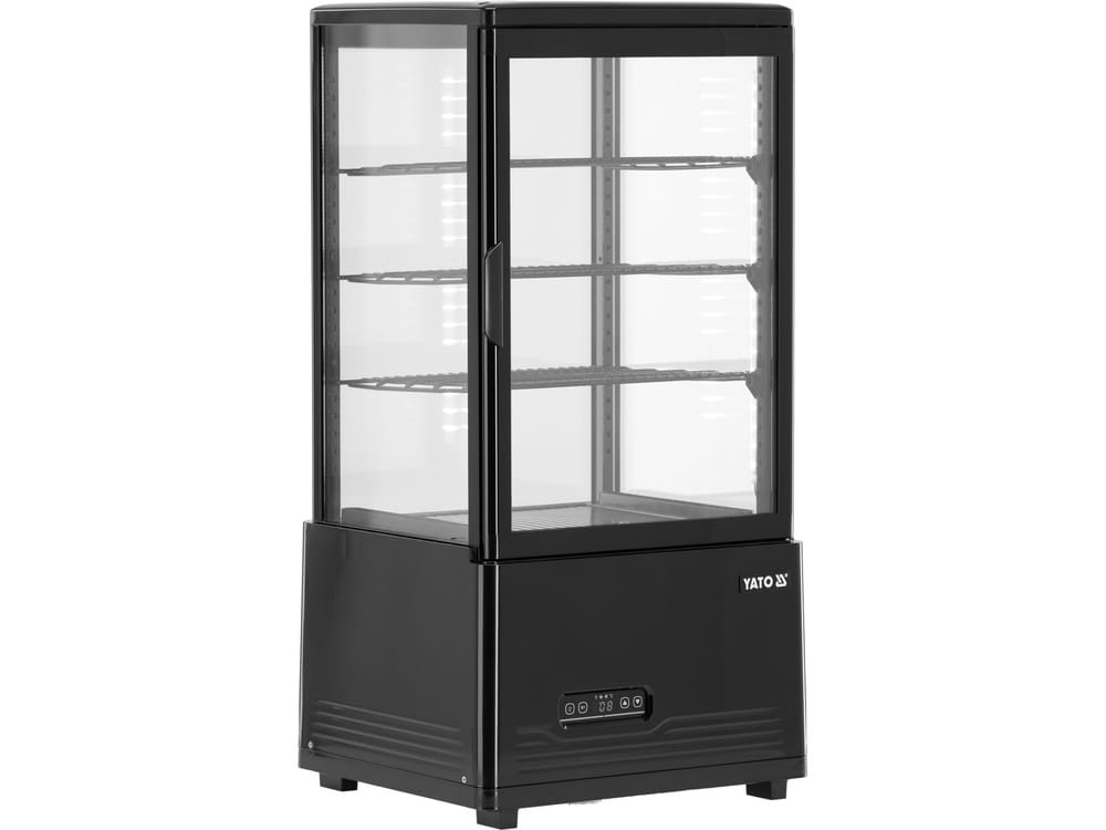 Witryna chłodnicza 79L 3 półki czarna YATO | YG-05052