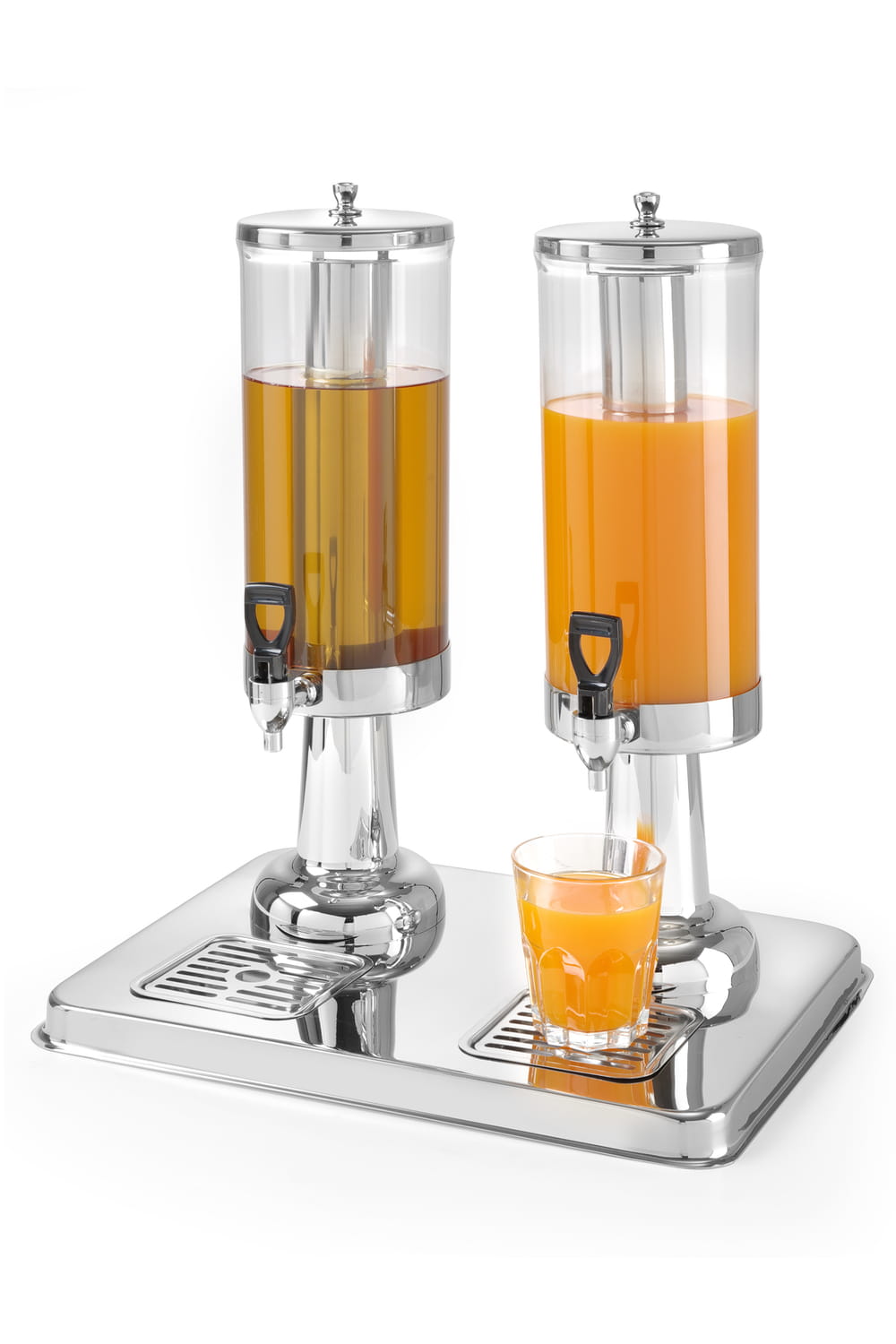 Podwójny dyspenser do soków z wkładami na lód 2x3L