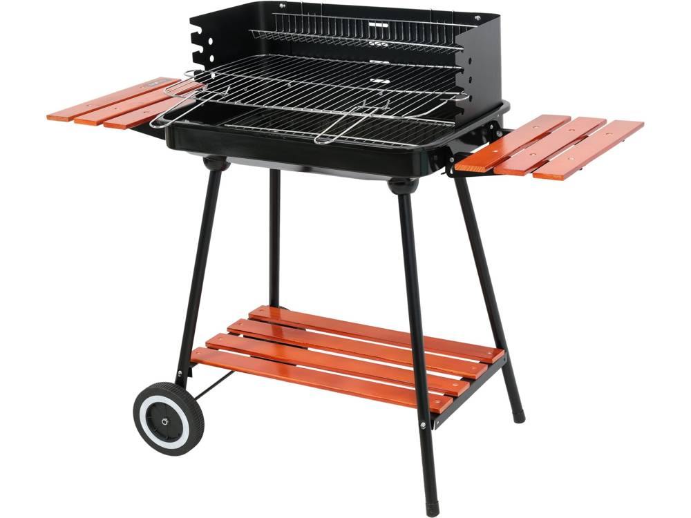Grill ogrodowy z rusztem 53 x 33 cm i 3 półkami