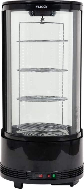 Witryna chłodnicza cukiernicza z obrotowymi półkami 73L YATO