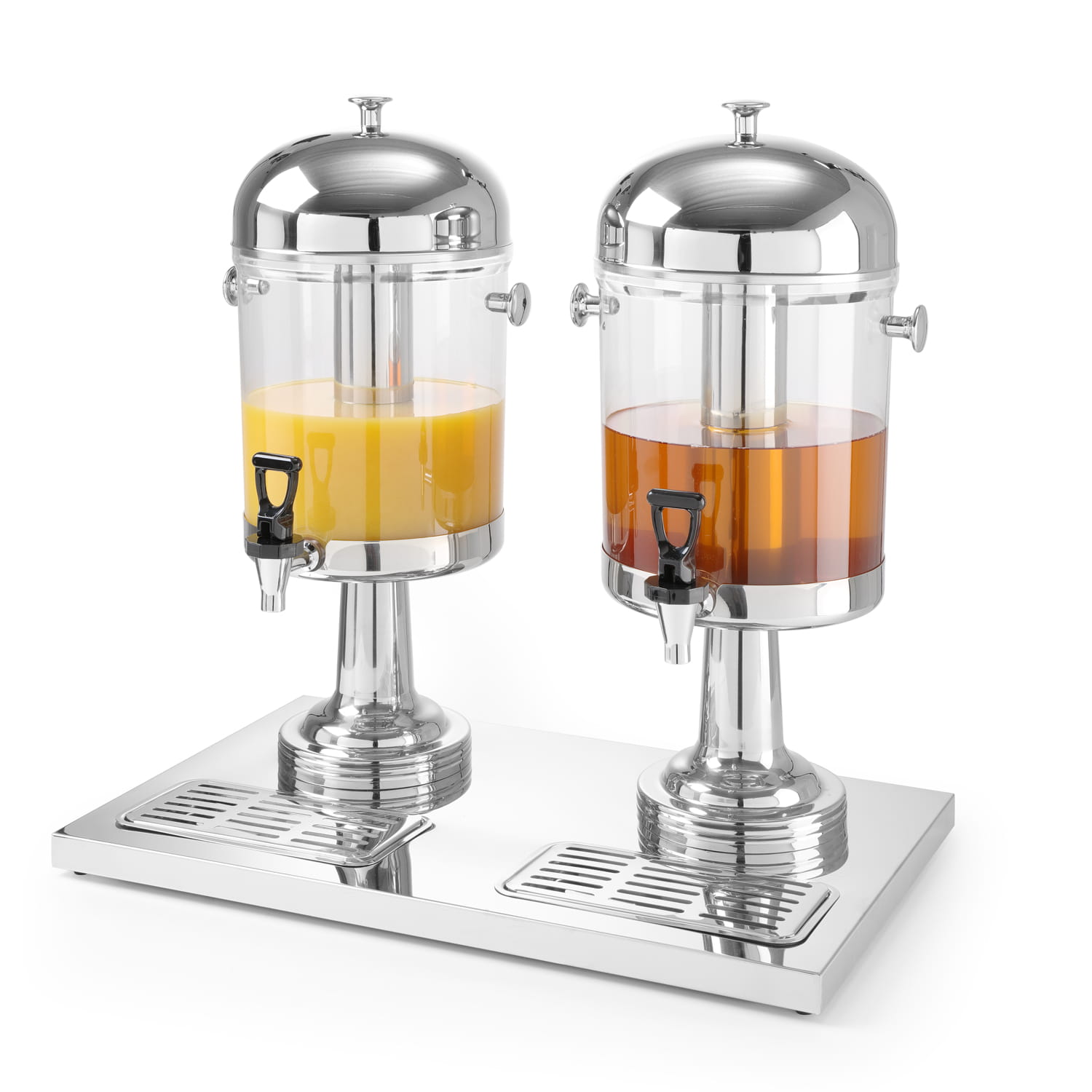 Podwójny dyspenser do soków z wkładami na lód 2x8L