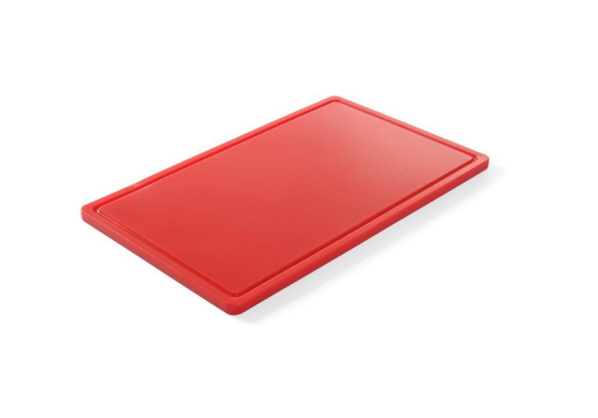 Deska do krojenia HACCP GN 1/2 z rowkiem czerwona Hendi