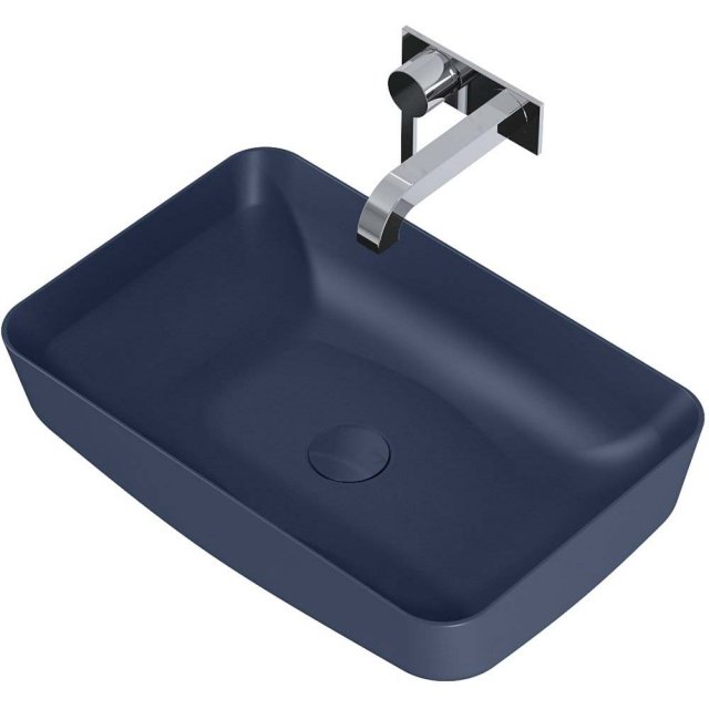ELITA Umywalka nablatowa NOMIA 50x39 blat, ceram navy blue matt 14605