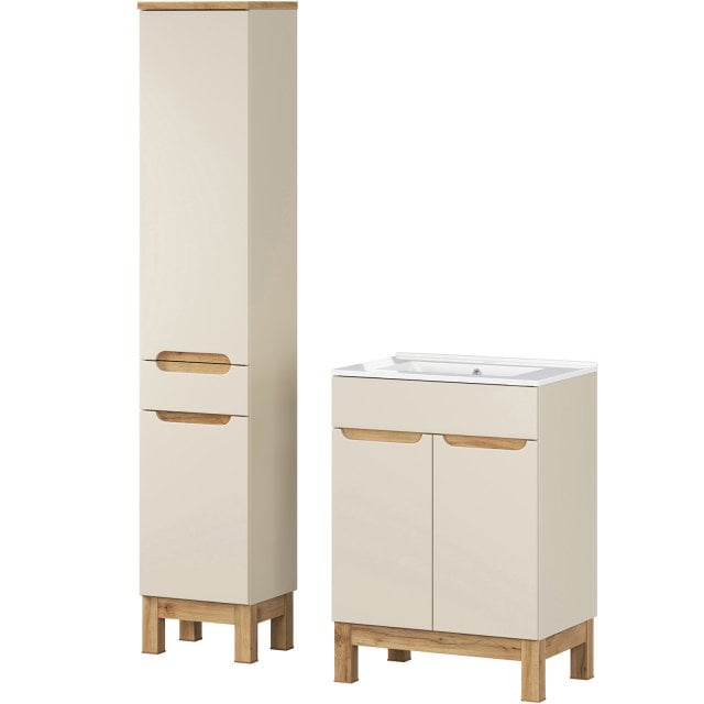 COMAD Zestaw mebli BALI CASHMERE szafka z umywalką meblową LAVA 60 cm