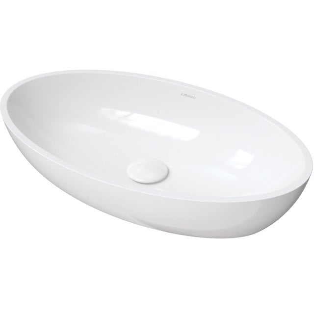 OMNIRES Umywalka nablatowa SIENA M+ 60 owalna biały połysk SIENALUNBP