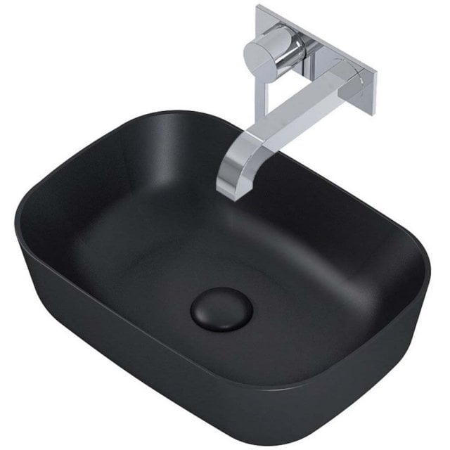 ELITA Umywalka nablatowa RENI 46x33 blat, ceram black matt 145058