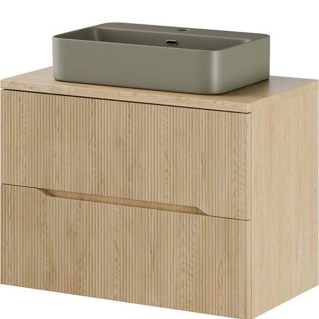 COMAD Zestaw mebli NORDIC CREMONA szafka z blatem 80 cm, umywalka TRU