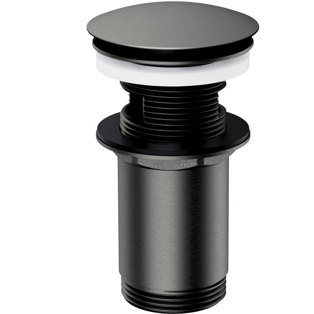 OMNIRES Korek KLIK-KLAK do umywalki z przelewem grafit szczotkowany A