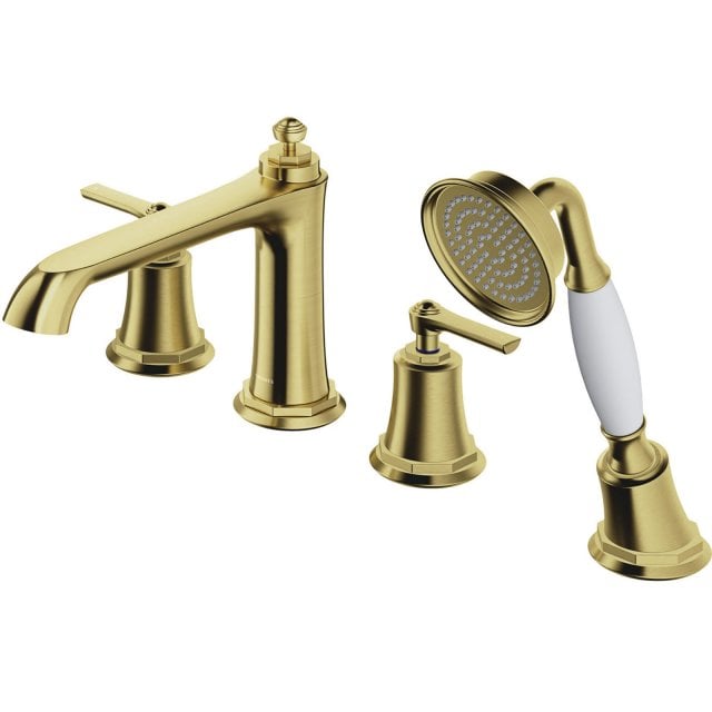 OMNIRES Bateria nawannowa ARMANCE mosiądz szczotkowany 4-otworowa AM5