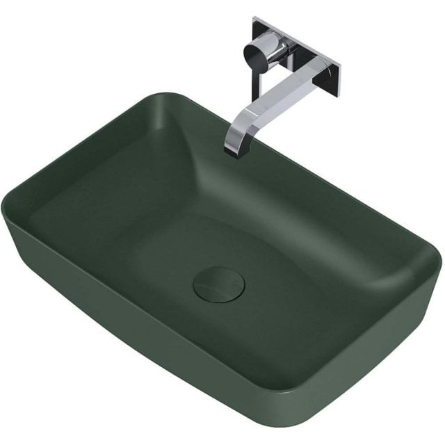 ELITA Umywalka nablatowa NOMIA 50x39 blat, ceram forest green matt 14