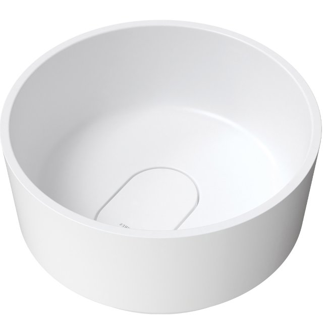 OMNIRES Umywalka nablatowa CADENCE M+ 42 okrągła biały mat CADENCER42