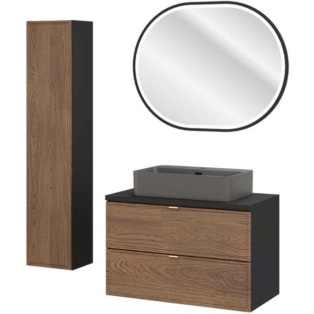 COMAD Zestaw mebli TALIA CASELLA szafka z blatem 80 cm, umywalka TRUS