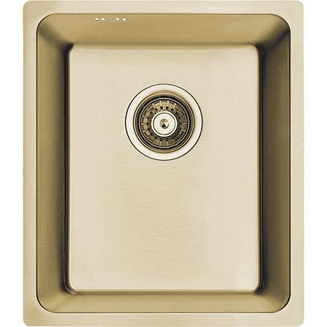 LAVEO Zlewozmywak stalowy ADEN 38x44 cm 1-komorowy złoty SLA_G10A