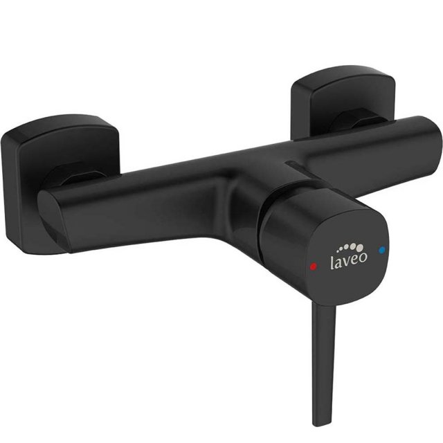 LAVEO Bateria prysznicowa ścienna POLA czarna BAP_740D