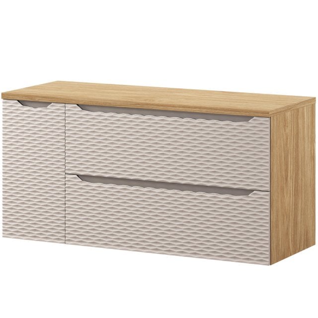 COMAD Zestaw mebli OCEAN BEIGE 2 szafki z blatem 120 cm