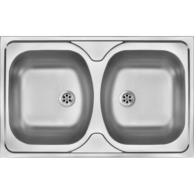 DEANTE Zlewozmywak stalowy TANGO satyna 2-komorowy - nakładany ZM5_02