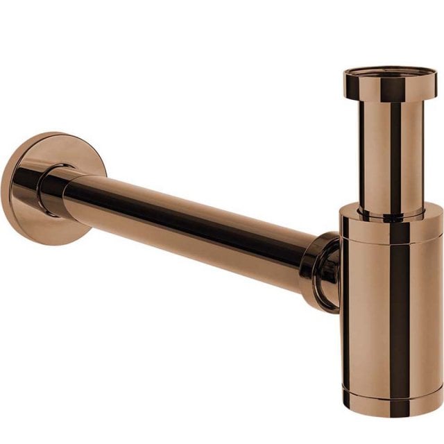 LAVEO Syfon umywalkowy okrągły różowe złoto CKS_861D