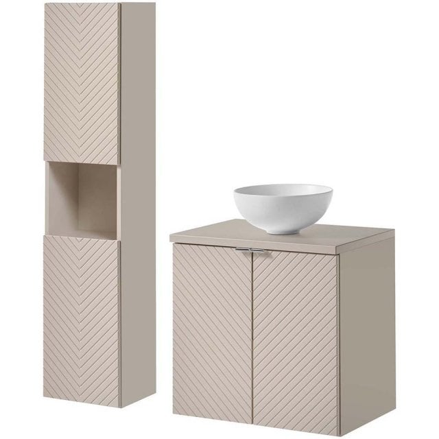 COMAD Zestaw mebli VIVA CASHMERE szafka z blatem CASHMERE 60 cm, umyw