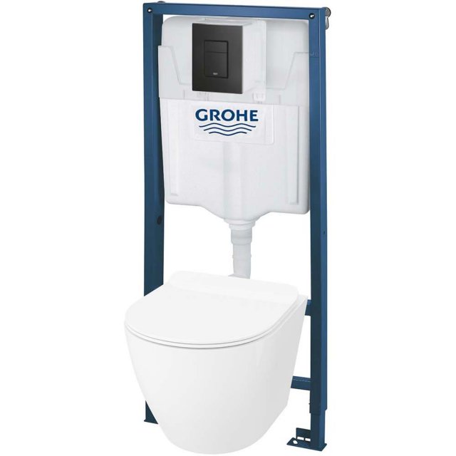 LAVITA Zestaw podtynkowy WC pneumatyczny GROHE, miska, deska, przycis