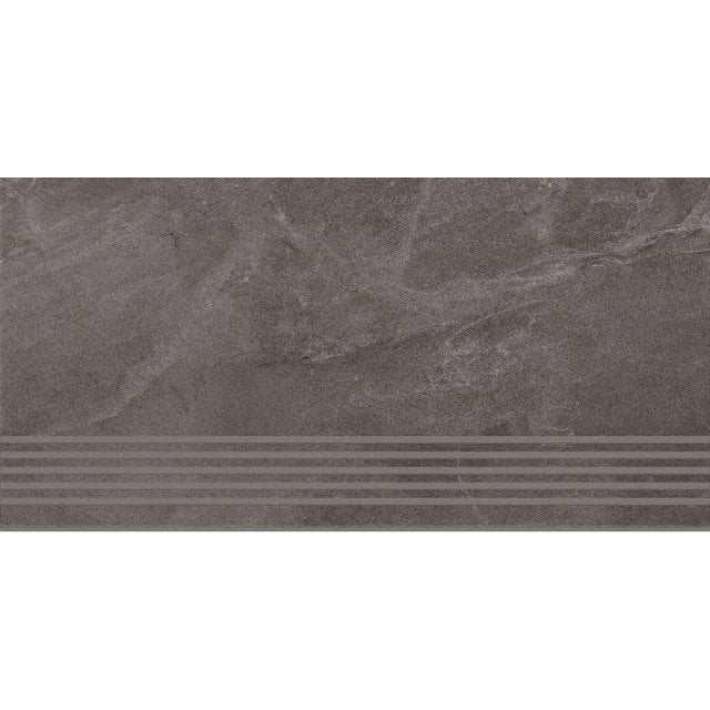 Gres szkliwiony stopnica MARENGO graphite mat 29,8x59,8 gat. I
